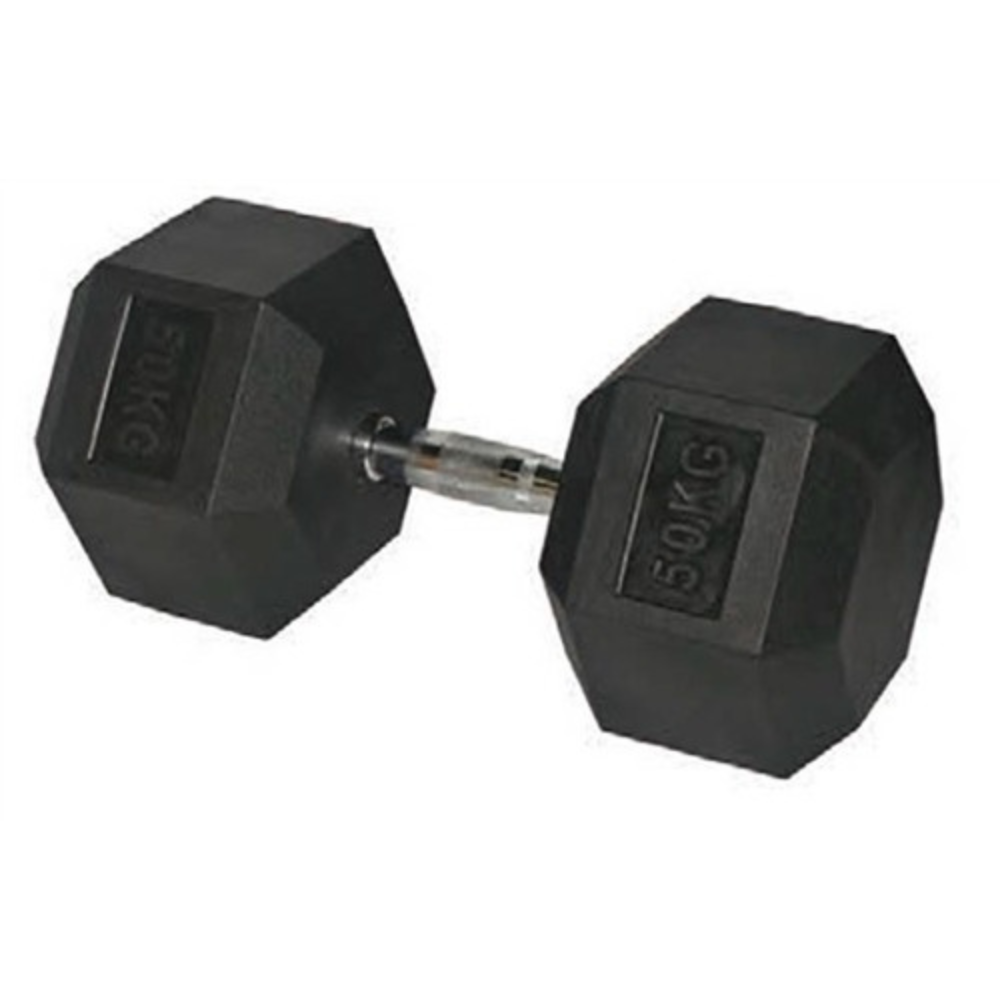 Hex Rubber Coated Dumbbell