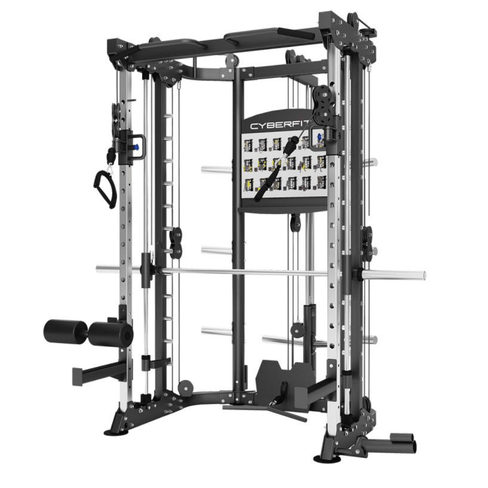 CyberFit C80 Multi Functional Smith Machine Half Rack